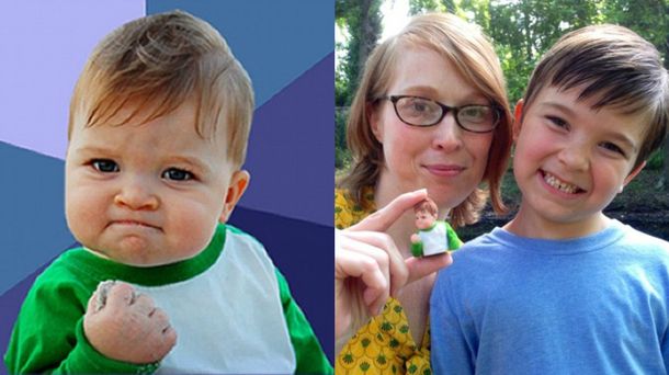 Cumplió 10 años el chico detrás de uno de los memes más exitosos de la web