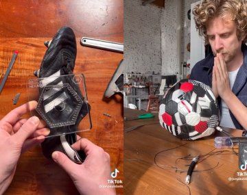 Armó una pelota con botines rotos y se hizo viral