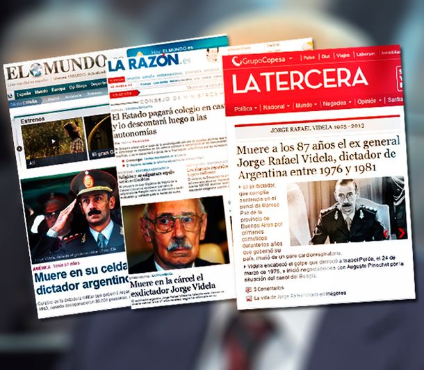 Las tapas de los diarios del mundo reflejan la muerte de Videla