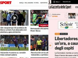 Vergüenza superclásica: así reflejan los medios del mundo los incidentes en el Monumental