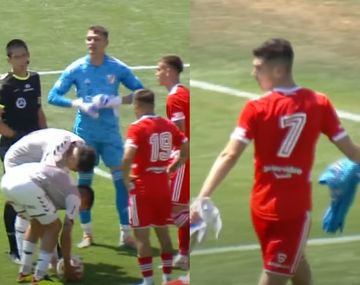 A lo Enzo Pérez: el goleador de la reserva de River tuvo que atajar ante Platense