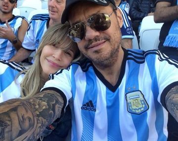 Mirá la selfie de Tinelli alentando a la Selección desde el Arena Corinthians