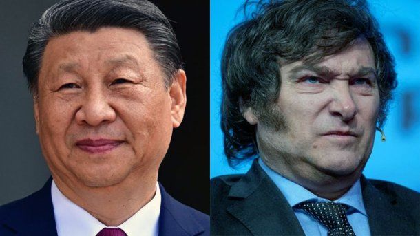 Xi Jinping y Javier Milei.