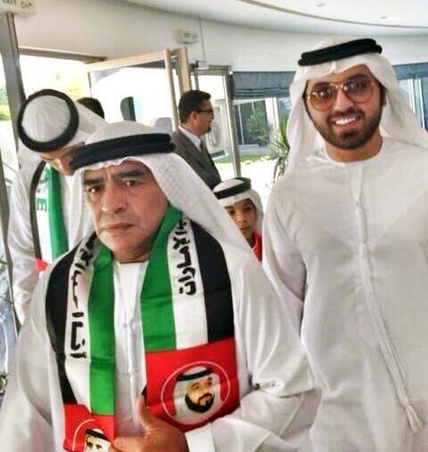 Diego Maradona participó de un festejo nacional en Dubai