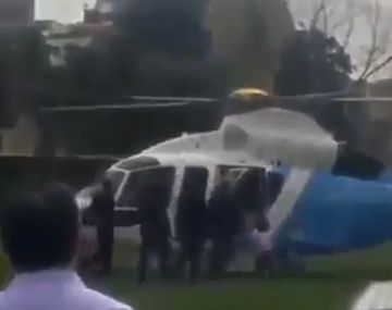 Macri fue a buscar a su hija al colegio en un helicóptero del Estado