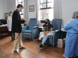 Lucas Ghi participó de la jornada de testeos para posibles donantes de plasma en Haedo