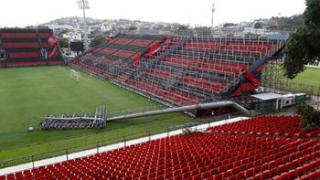 El estadio sufrió los embates del temporal El estadio sufrió los embates del temporal