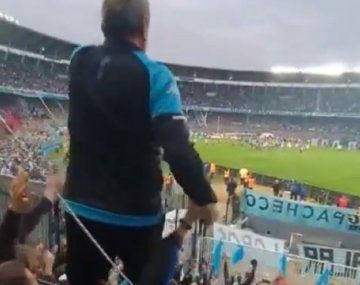 Así vivió el papá de Sigali el triunfo de Racing ante Independiente