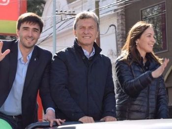 Ezequiel Galli, Mauricio Macri y Mar&iacute;a Eugenia Vidal