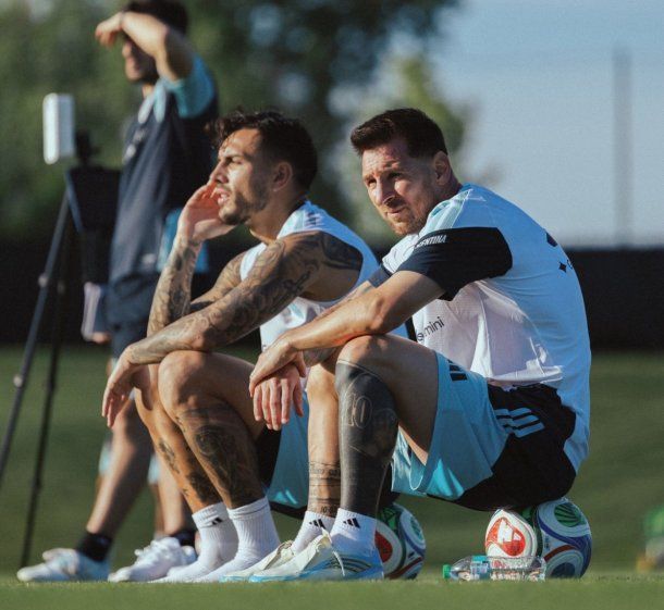 Lionel Messi volvió a entrenar diferenciado en la segunda práctica de la Selección Argentina en Estados Unidos