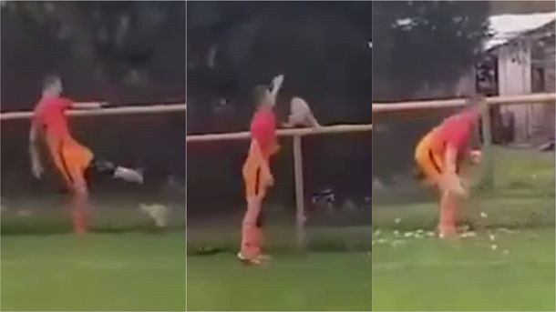 Mató a una gallina de una patada en pleno partido de fútbol