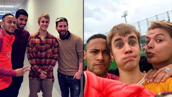 El encuentro de Justin Bieber y Lionel Messi. El encuentro de Justin Bieber y Lionel Messi.