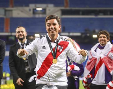 Marcelo Gallardo y el festejo de la Copa Libertadores