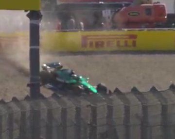 VIDEO: Stroll volvió a chocar en el GP de Países Bajos y quedó eliminado en la Qualy 1