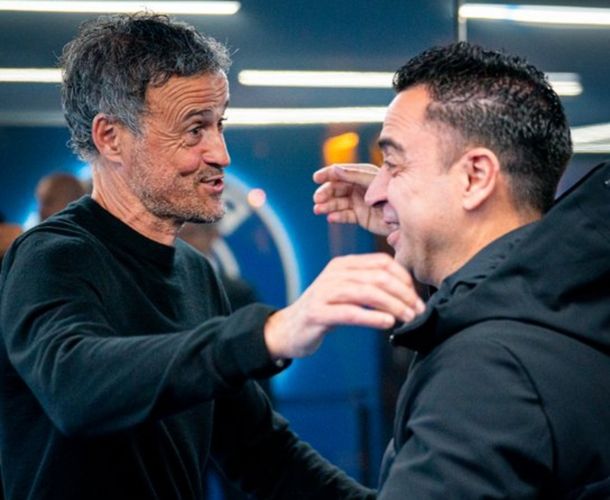 El efusivo reencuentro entre Xavi y Luis Enrique luego de las polémicas