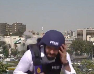 Así se vio en vivo el ataque de Israel a Siria.