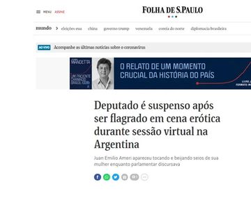 Así cubrieron los diarios del mundo el escándalo sexual del diputado Juan Emilio Ameri