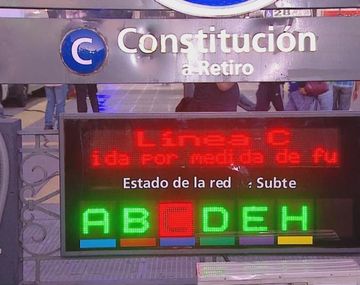 El servicio de la Lína C está interrumpido