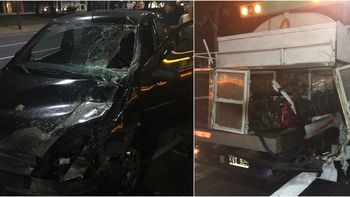 Los vehículos que protagonizaron un violento accidente en Constitución Los vehículos que protagonizaron un violento accidente en Constitución