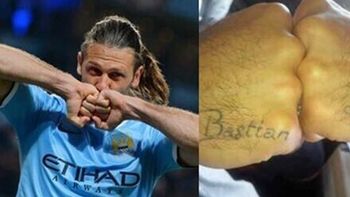 padre orgulloso: demichelis se tatuo los nombres de sus hijos