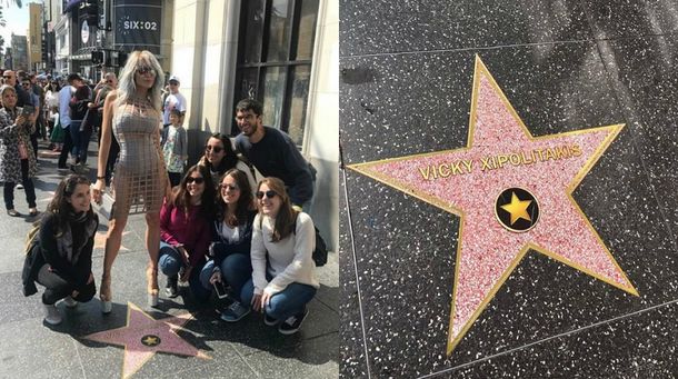 La falsa estrella de Vicky Xipolitakis en el Paseo de la Fama de Hollywood