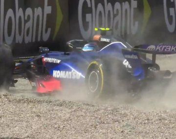 Franco Colapinto se despistó en las pruebas del circuito de Italia.