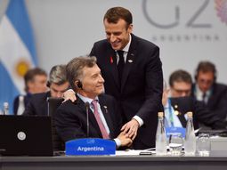 Mauricio Macri con Emmanuel Macron