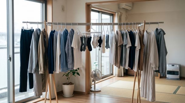 El método japonés para tender la ropa y que se seque rápido cuando hay lluvias o está nublado