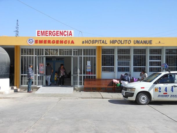 Fachada del Hospital Hipólito Unanue de la ciudad peruana de Tacna