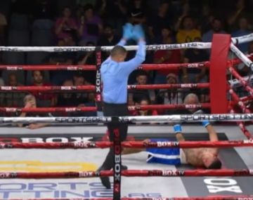 El preocupante nocaut que sufrió un boxeador argentino en EEUU