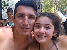 Valentina Arias con su papá Jorge Zapata