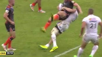 rugby violento: le hizo una toma de lucha libre para tacklearlo rugby violento: le hizo una toma de lucha libre para tacklearlo