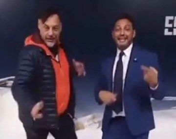 Walter y Chiqui de Okupas recrearon su mítico baile rolinga en la presentación de El Eternauta