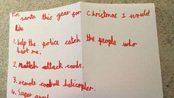el desgarrador pedido de un nene a papa noel: ayuda a atrapar a quienes me hirieron el desgarrador pedido de un nene a papa noel: ayuda a atrapar a quienes me hirieron