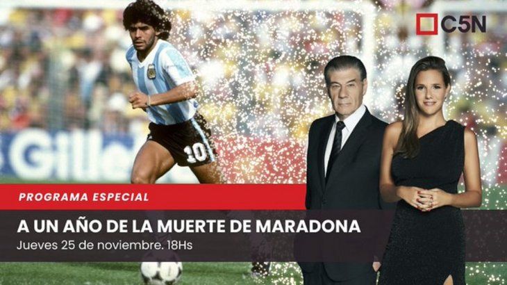 Ver en vivo el especial de Víctor Hugo y Luciana Rubinska a un año del adiós a Diego Maradona
