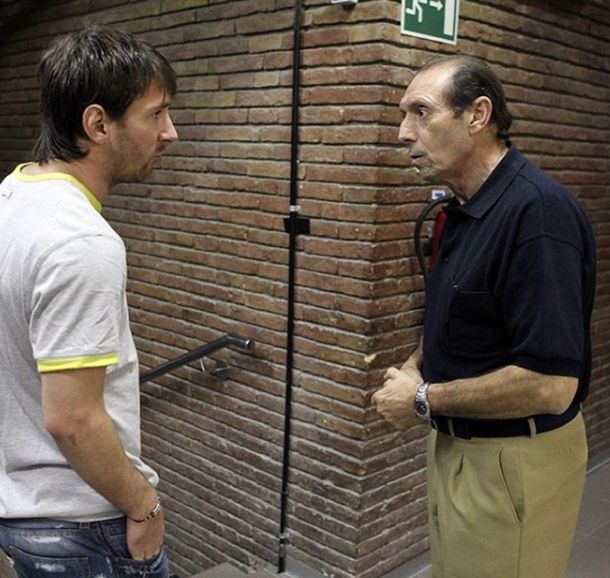 Lionel Messi y Enrique Quini Castro