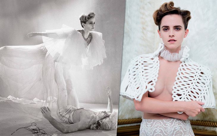 Emma Watson hizo topless en Vanity Fair, pero no le gustan las selfies