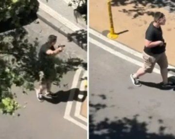 Locura en La Plata: filman a hombre armado
