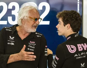 Flavio Briatore junto a Franco Colapinto.