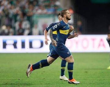 Benedetto festeja el gol (@BocaJrsOficial)