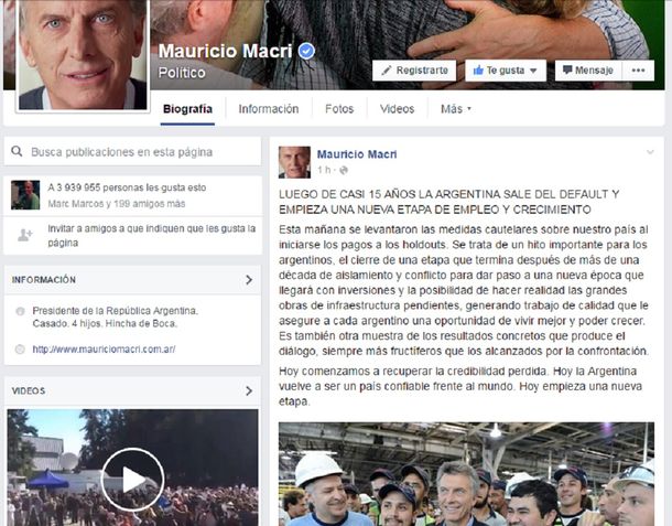 Macri celebró la salida del default: Empieza una etapa de empleo y crecimiento