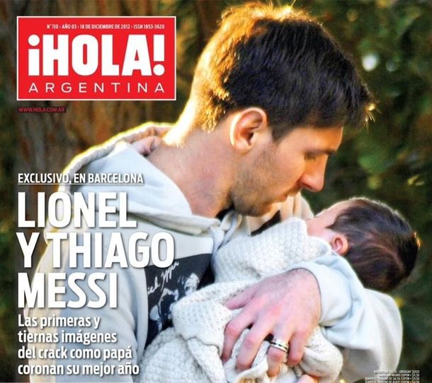 Publican en Argentina la primera foto de Messi papá