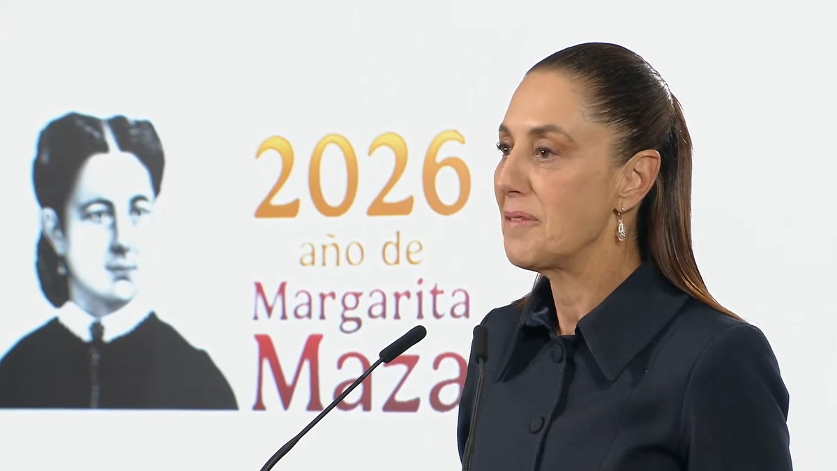 Claudia Sheinbaum en la Mañanera del Pueblo de este miércoles.