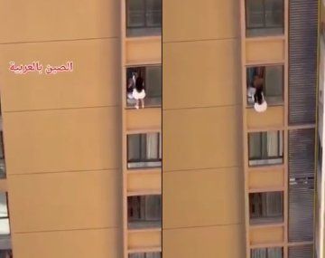 Video: intentó escapar de la esposa de su amante