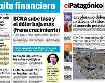 Tapas de diarios del jueves 4 de mayo de 2017