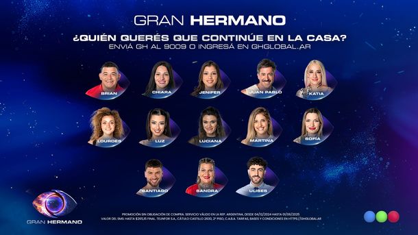 Quién será el eliminado de Gran Hermano 2025 este domingo, según el boca de urna de Pabloschi