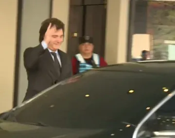 Así partió Milei hacia Olivos para reunirse con Alberto Fernández