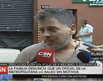 Habló el padre del trapito baleado por la Metropolitana: Esto es gatillo fácil