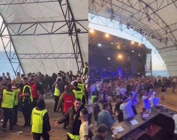 Batalla campal tras un show de L-Gante en Montevideo