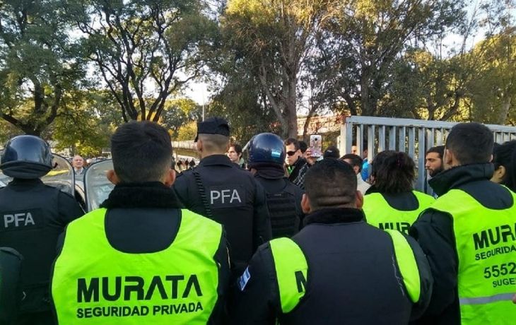 Murata, empresa de seguridad privada en el INTI - Crédito:&nbsp;@LaNaranjaINTI